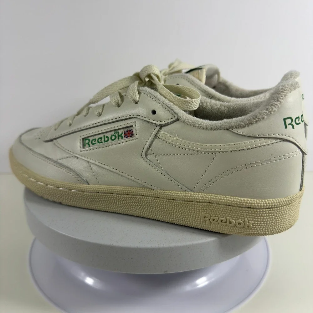 Reebok Club C 85 Vintage Leather Sneakers Womens Chalk Glen Green V69406‎
